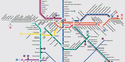 סאו פאולו הרכבת המפה